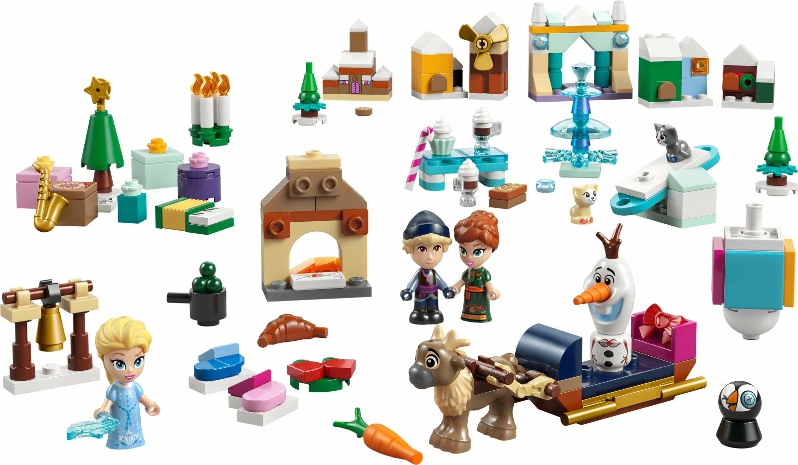 Kalendar advent LEGO Disney Frozen 43273, 231 pjesë, për fëmijë, shumëngjyrësh