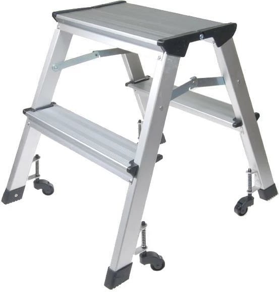 Shkallë mini NEXT me rrota, 2 hapa, Alumini