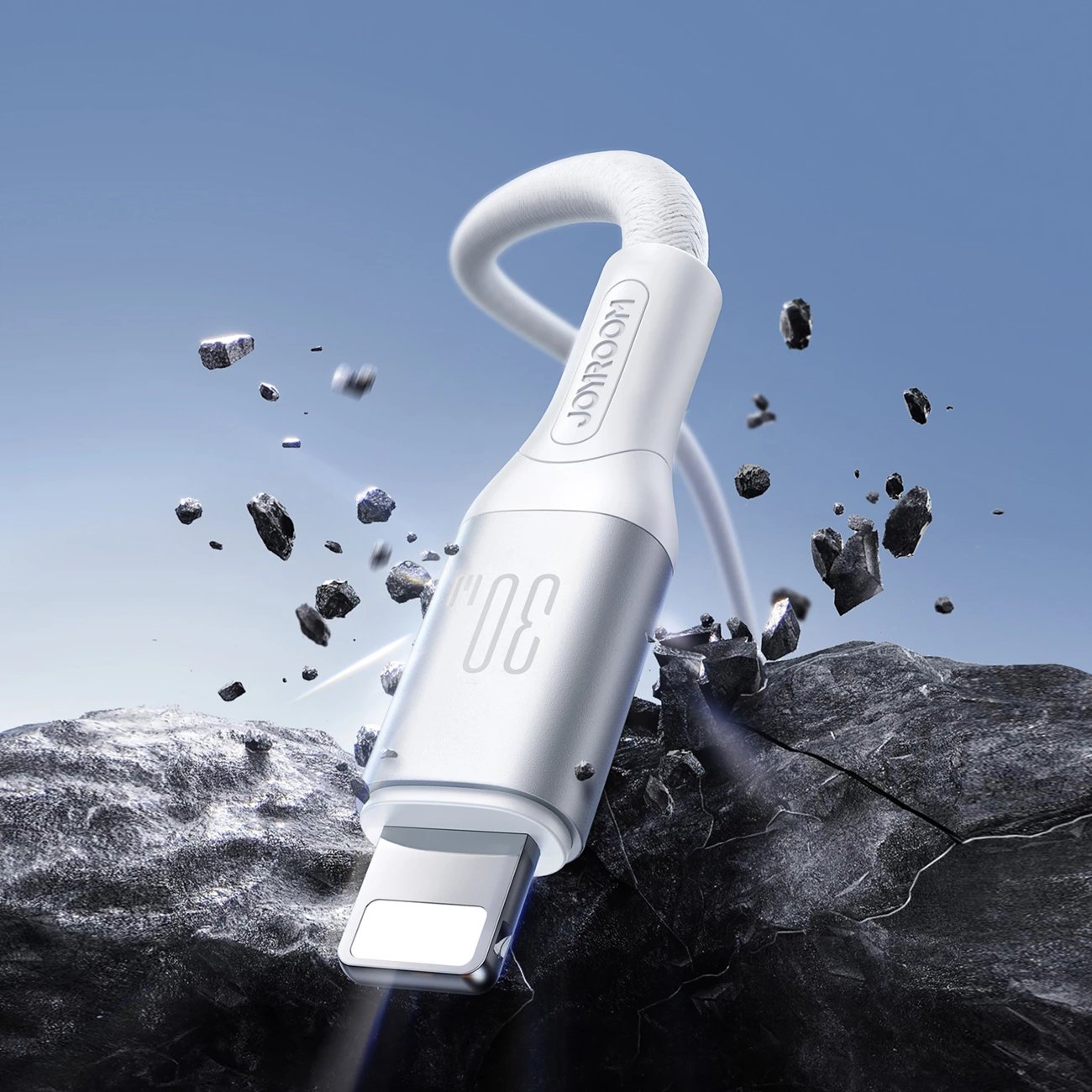 Kabllo USB-C në Lightning, Joyroom S-A28 Flash Series, 30W PD, 1 m, e bardhë