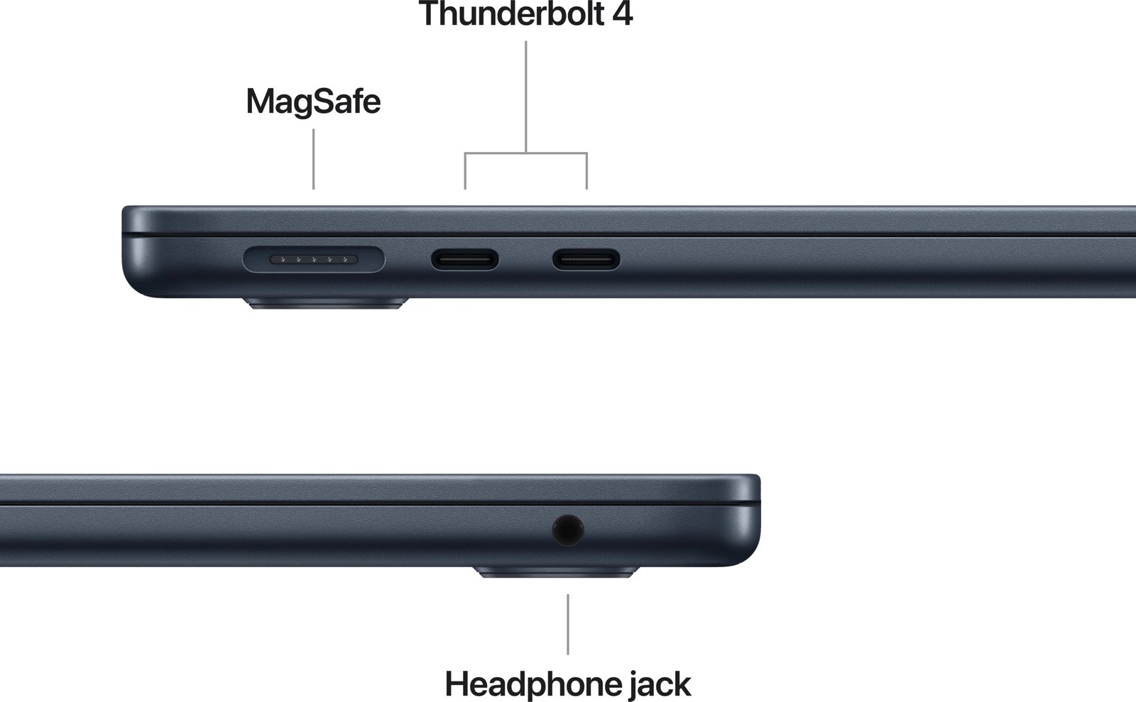 Apple MacBook Air, 13.6", M4 10-core, 16GB RAM, 256GB SSD, 8-core GPU, Midnight, (QWERTY) 