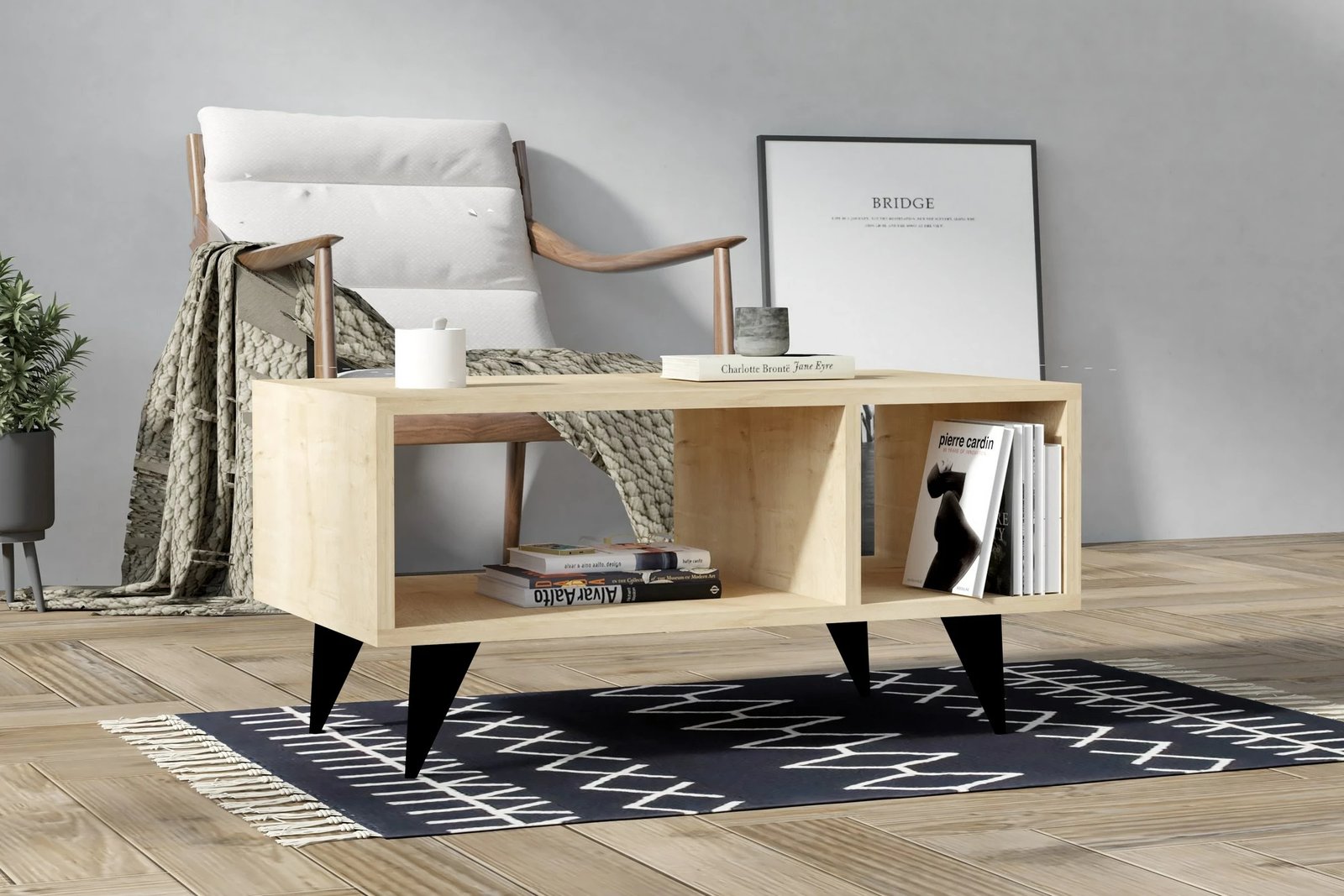 Tavolinë kafeje Hanah Home, Clara, ngjyrë Sapphire Tavolinë kafeje Hanah Home, Clara, ngjyrë Sapphire