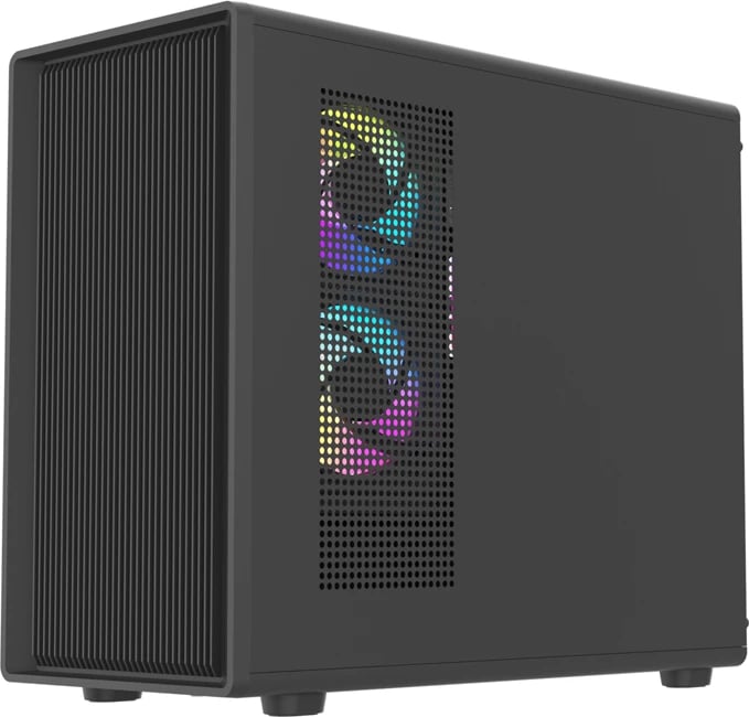 Kasë kompjuteri, Darkflash DB460M, Big Tower mATX/ITX, panel xhami i temperuar, deri 12 ventilatorë / radiator 360 mm, pa ventilatorë, e zezë