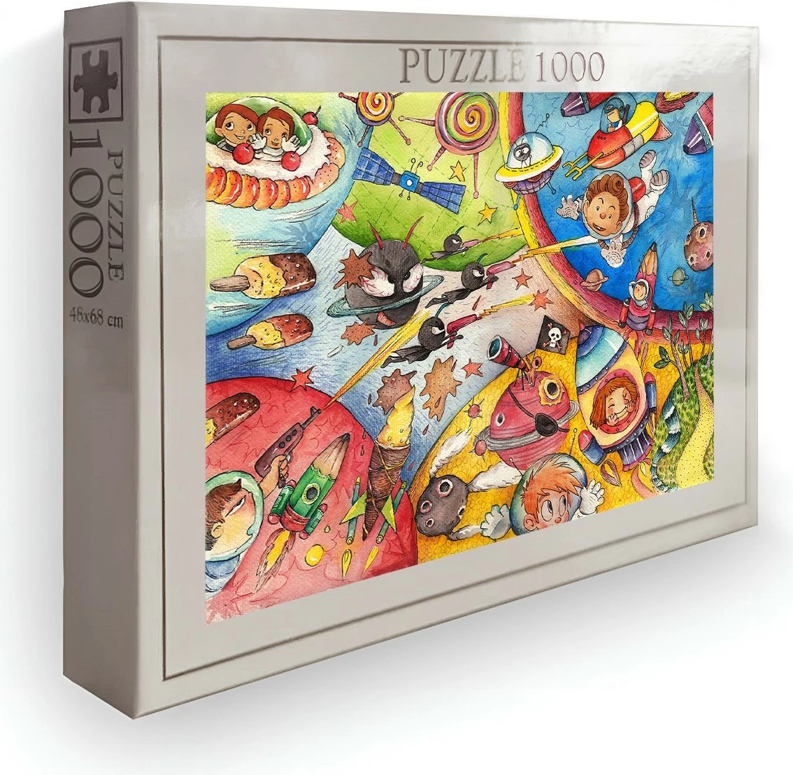 Puzzle 1000 copë, Evila Originals, shumëngjyrësh, PZL_0137_1000