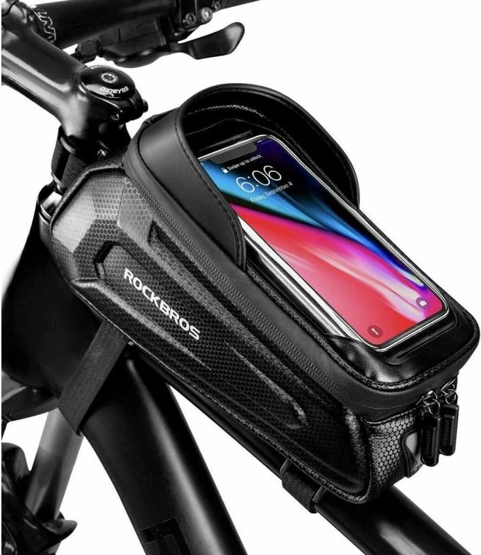 Çantë telefoni për biçikletë Rockbros, e zezë