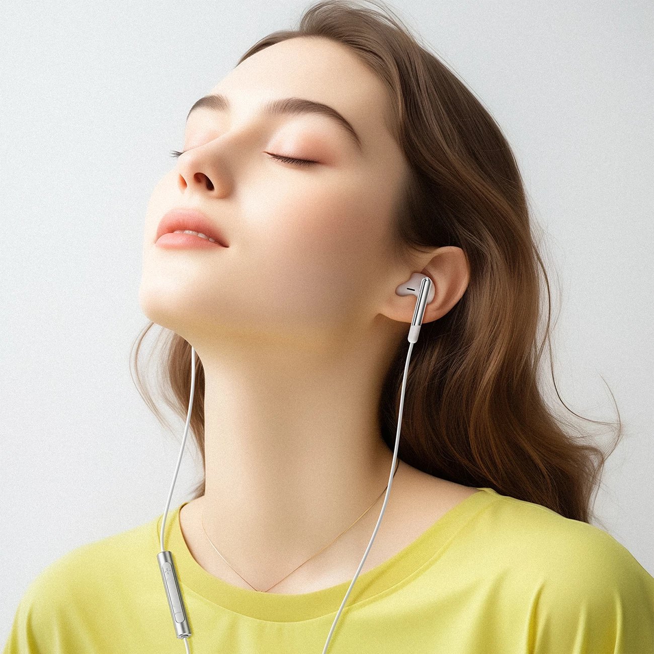 Kufje Acefast L3 me mikrofon, USB-C, të bardha