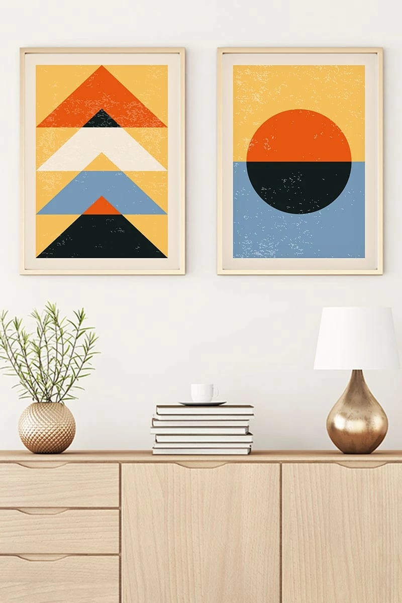 Pikturë dekorative me kornizë MDF (2 copë), Wallity, Huhu16, 70x50