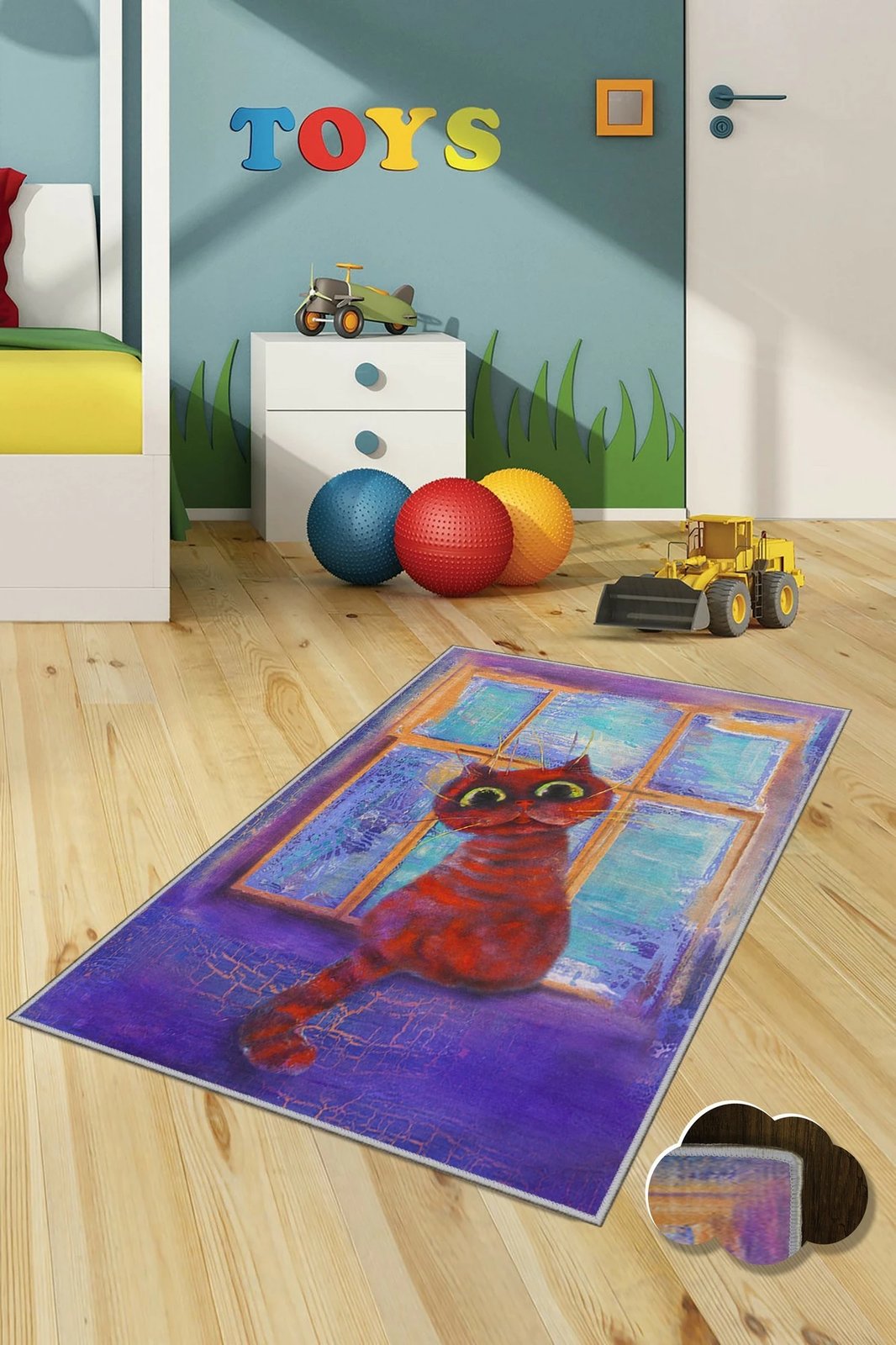 Qilim shumëngjyrësh për fëmijë, 160x230cm, Conceptum Hypnose, KHMFESTO003KEÇE