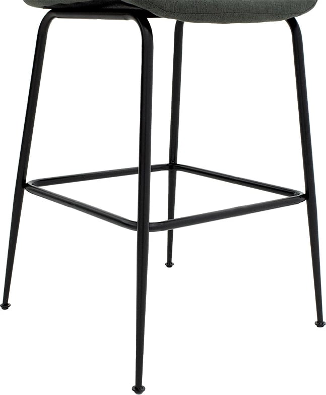 Karrige për bar Impel, këmbë metalike të zeza, material stof ngjyrë gri e errët
