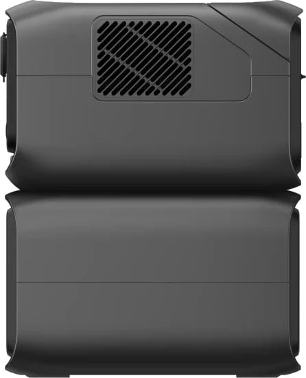 EcoFlow River 3 Max Plus stacion portative ( bateri ) që kombinon njësinë bazë 286Wh RIVER 3 Plus me një Bateri Shtesë EB600 572Wh, total 858Wh