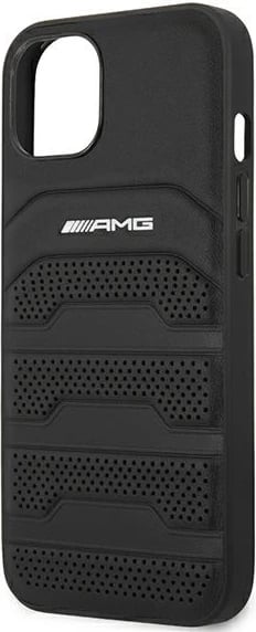Mbështjellës Mercedes AMG AMHCP13SGSEBK për iPhone 13 mini, hardcase, lëkurë, i zi