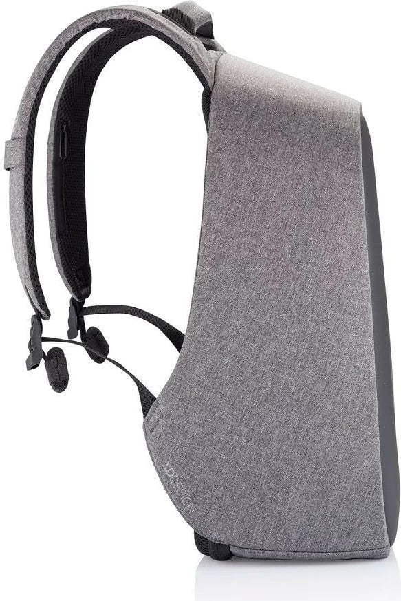çantë shpine anti‑vjedhje, XD Design, Bobby Hero Small P705.702, 13.3 inç, 10.5L, port USB, RPET, gri
