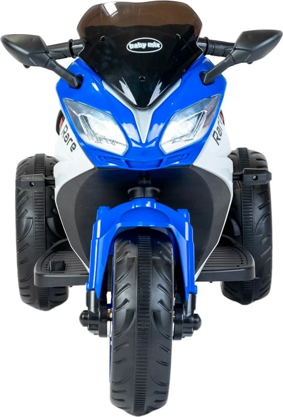 Motoçikletë elektrike për fëmijë, Baby Mix Rare, 6V 7Ah, 2x motor 380, 3 rrota, blu