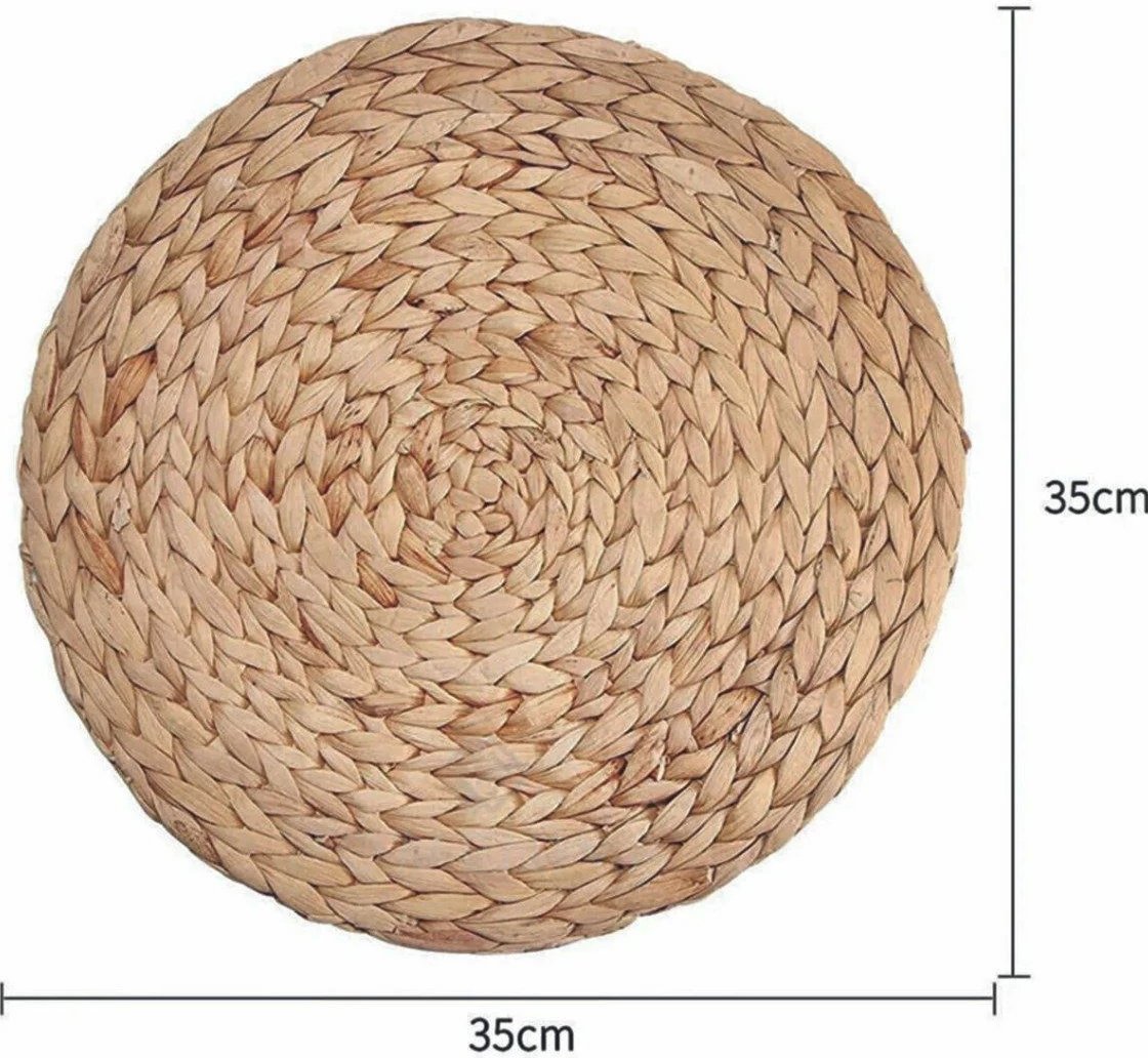 Nënshtrat tavoline prej kashte, Hermia Concept, d76, 37cm (6 copë)