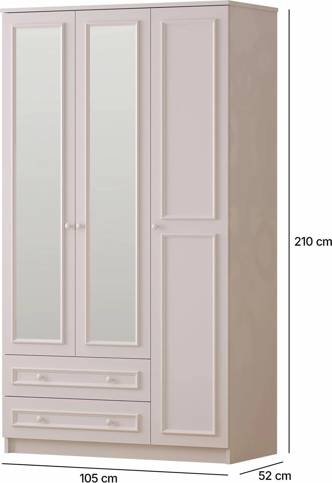 Dollap Skye Decor, mat i bardhë, RB-186-01