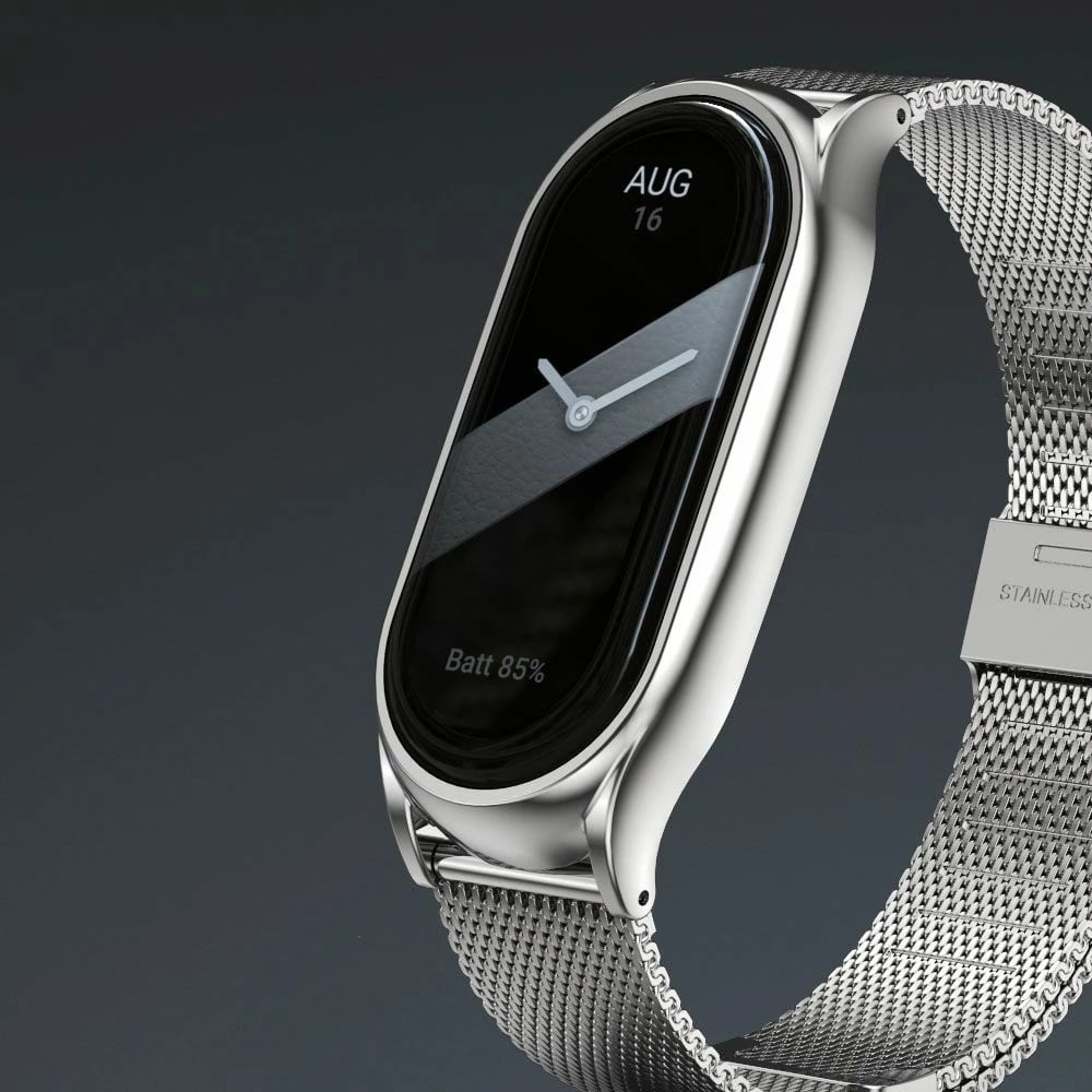Rrip për orë të mençur Tech-Protect MilaneseBand për Xiaomi Smart Band 8 / 8 NFC, Argjendtë