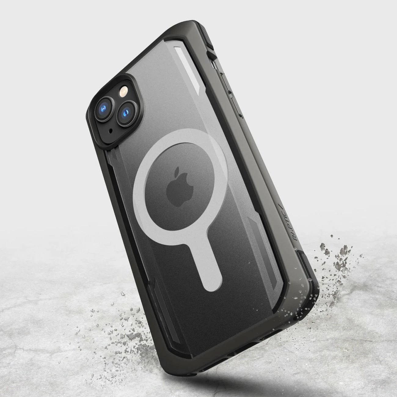 Mbështjellës Raptic X-Doria Secure built për iPhone 14 Plus me MagSafe, i zi