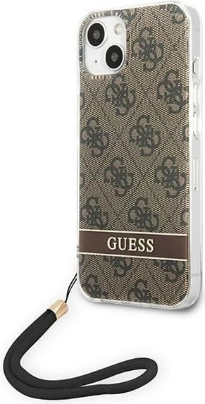 Mbështjellës Guess GUOHCP14MH4STW për iPhone 14 Plus 6.7", kafe, me varëse