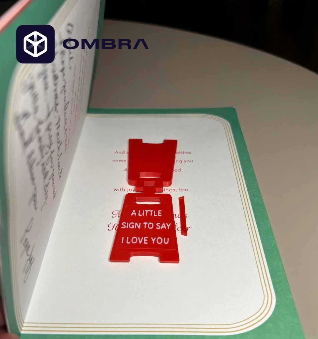 Mini Desk Sign: I love you - e kuqe 