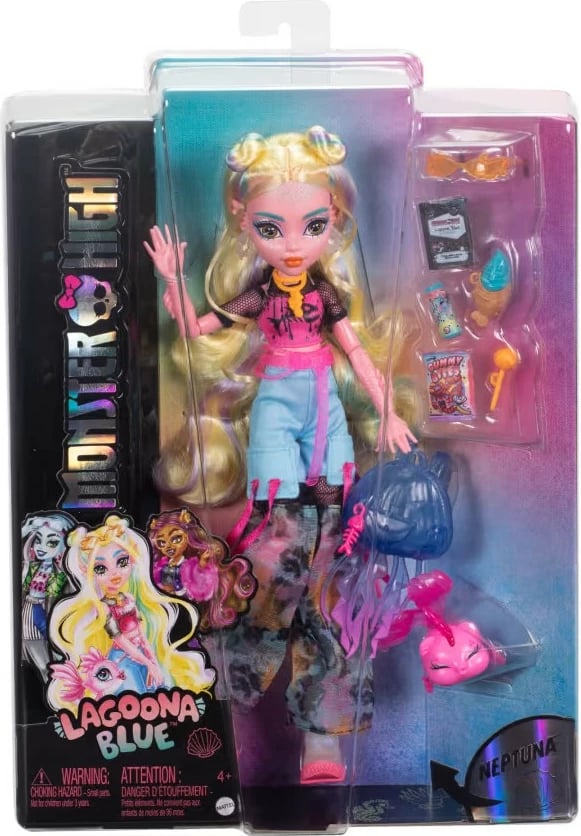 Kukull Monster High Mattel Lagoona Blue HXH75 me aksesorë