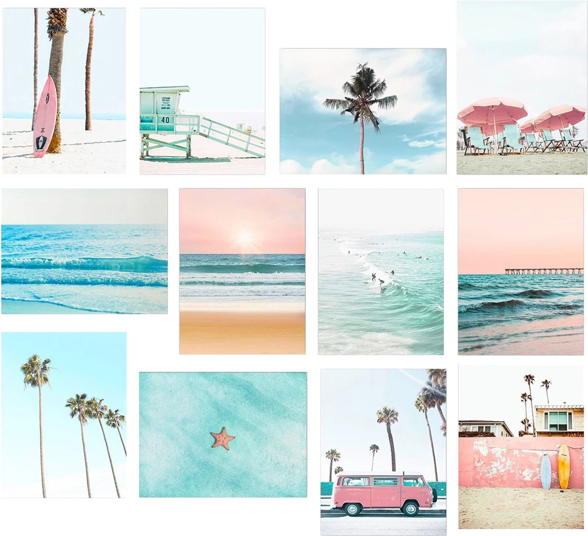 Set pikturash dekorative MDF, shumëngjyrëshe, 12 copë, Wallity, 12MDF04