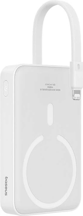 Powerbank Baseus Magnetic Mini 10000mAh, MagSafe, 20W, i bardhë