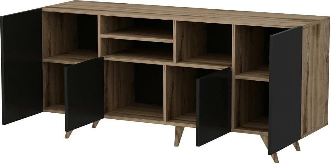 Konsol Skye Decor, ngjyrë arrë dhe e zezë, Sansa