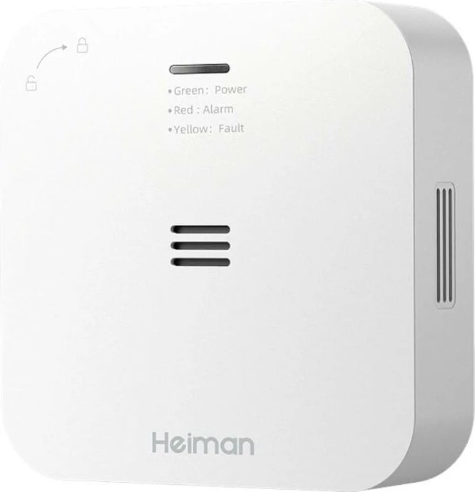Detektor monoksidi karboni Heiman WS-720ES, smart WiFi, Tuya, i bardhë