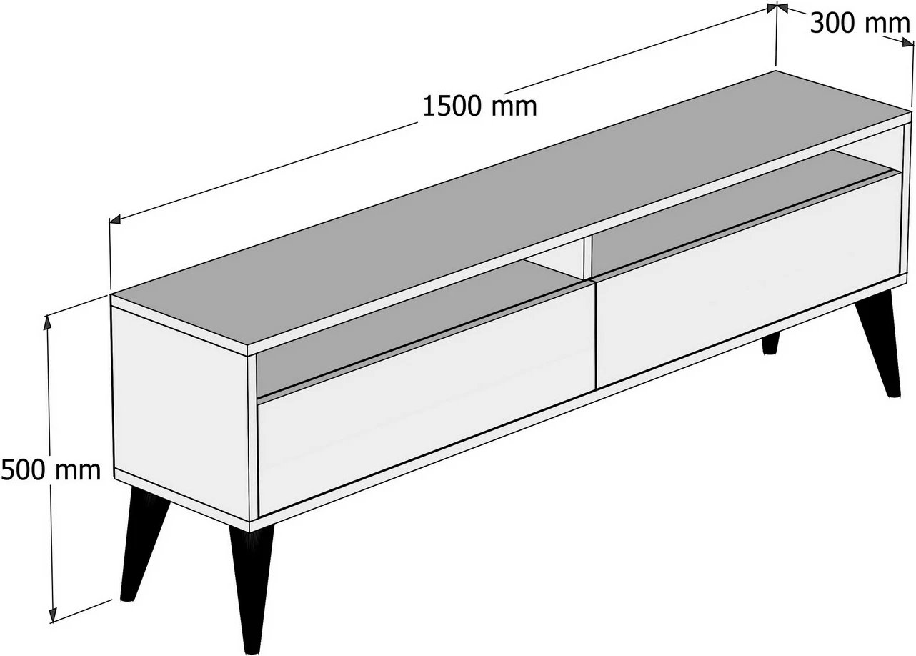 Komodë për TV Hanah Home, Best 2, e bardhë