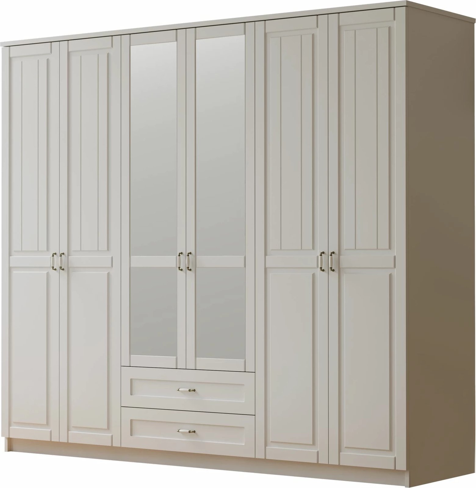 Dollap i madh për rroba, ngjyrë e bardhë mat, Skye Decor, RB-122