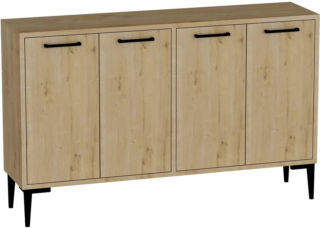 Konsolë Hanah Home, Frezya, ngjyrë lisi Sapphire Oak