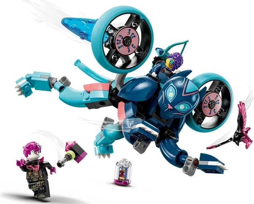 Set LEGO DREAMZzz Cat Motorcycle Zoey 71479, 226 pjesë, për fëmijë, Plastikë