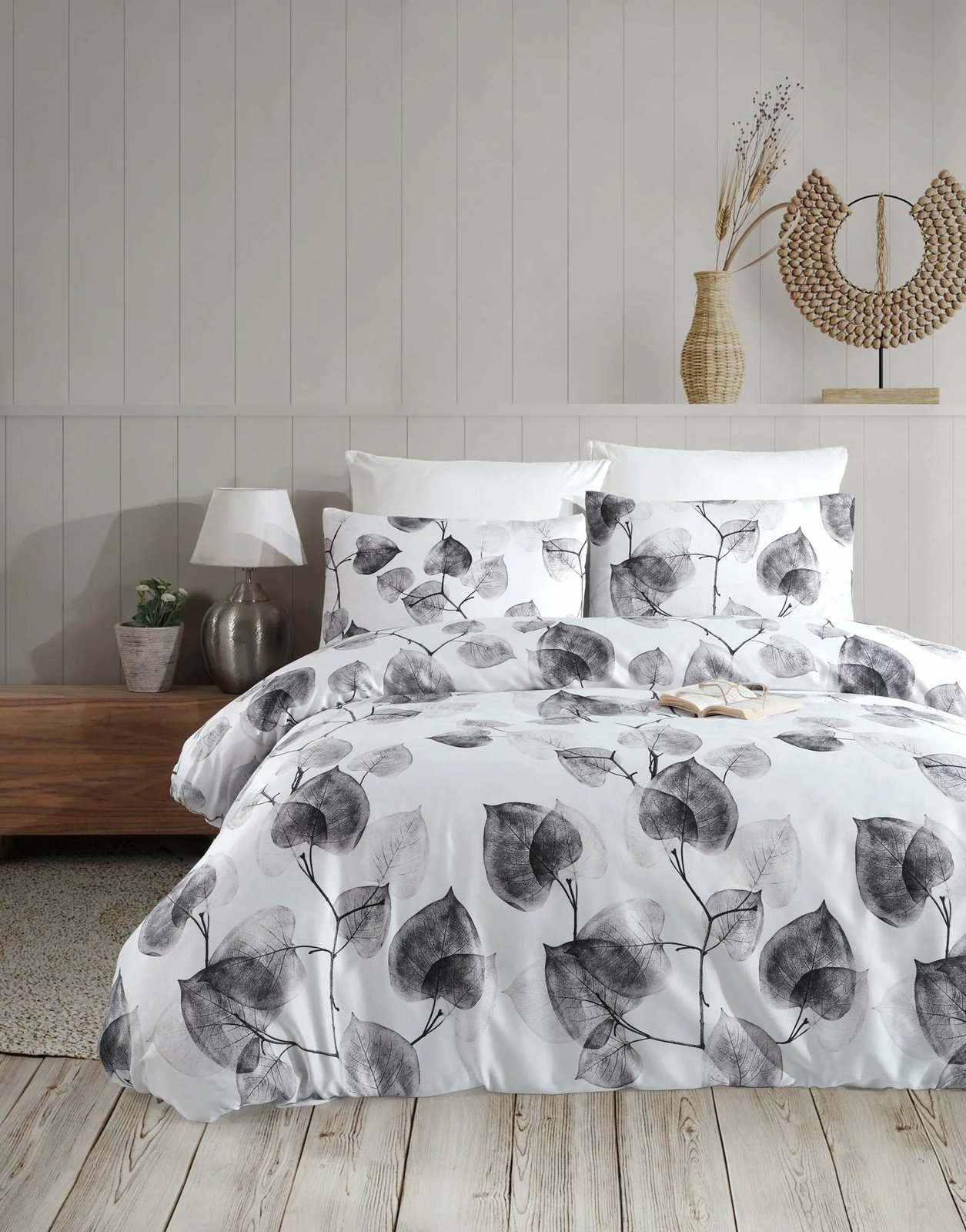 Set mbulesë për jorgan Super King Satin, Colin, ngjyrë gri, L'essentiel Set mbulesë për jorgan Super King Satin, Colin, ngjyrë gri, L'essentiel