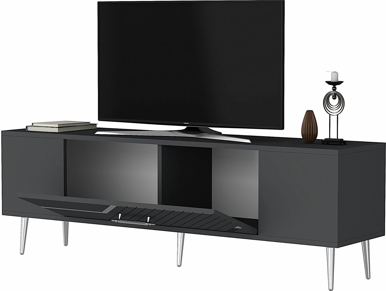 Komodë TV Skye Decor, antracit, argjend, Dekolp5