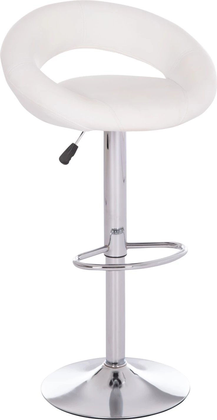 Karrige për bar rrotulluese REA, lëkurë PU e bardhë, me amortizator, 54x47x96cm, set prej 2 copë