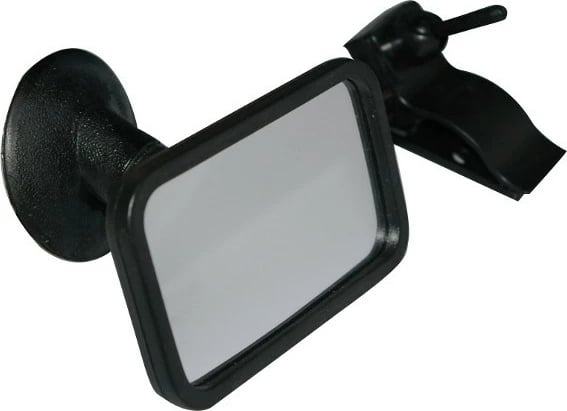 pasqyrë shtesë retrovizore për veturë, Kaufmann, shatterproof, montim me kupë thithëse, 9.5x6x4 cm, plastike, e zezë