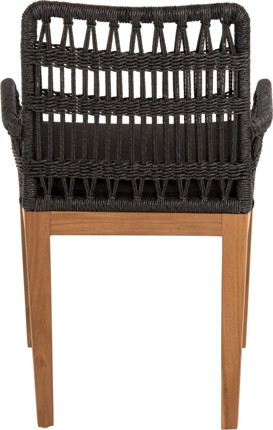 Karrige me krahë Stardom, dru teak, ngjyrë mjaltë, litar i zi, FH9760.03, 57x65x83cm