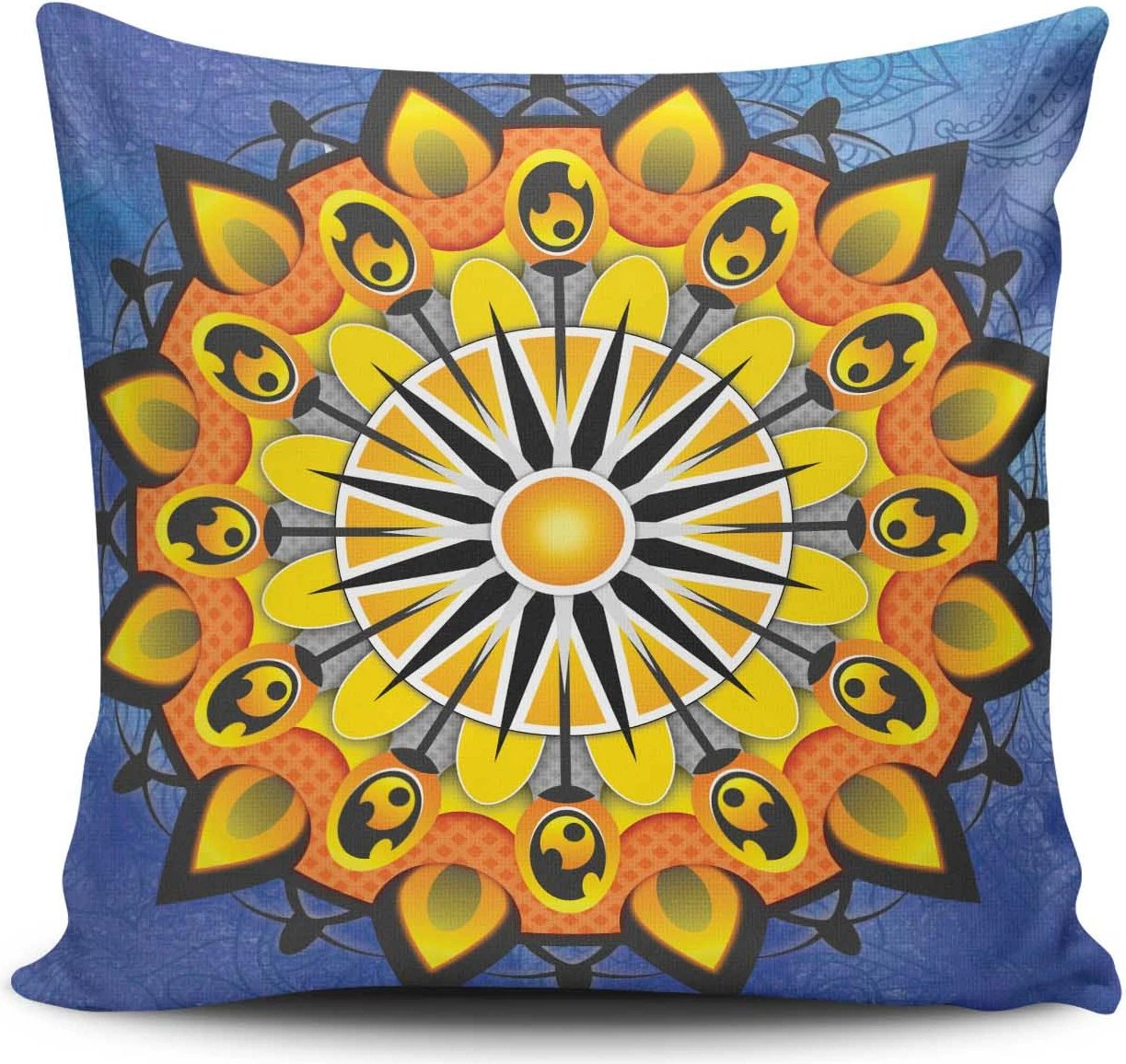 Jastëk dekorativ Aberto Design, MANDALA-18, pa mbushje, shumëngjyrësh, 43x43cm