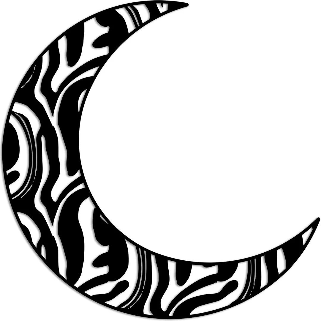 Aksesor dekorativ muri prej metali, formë hëne, Wallity, Crescent 4