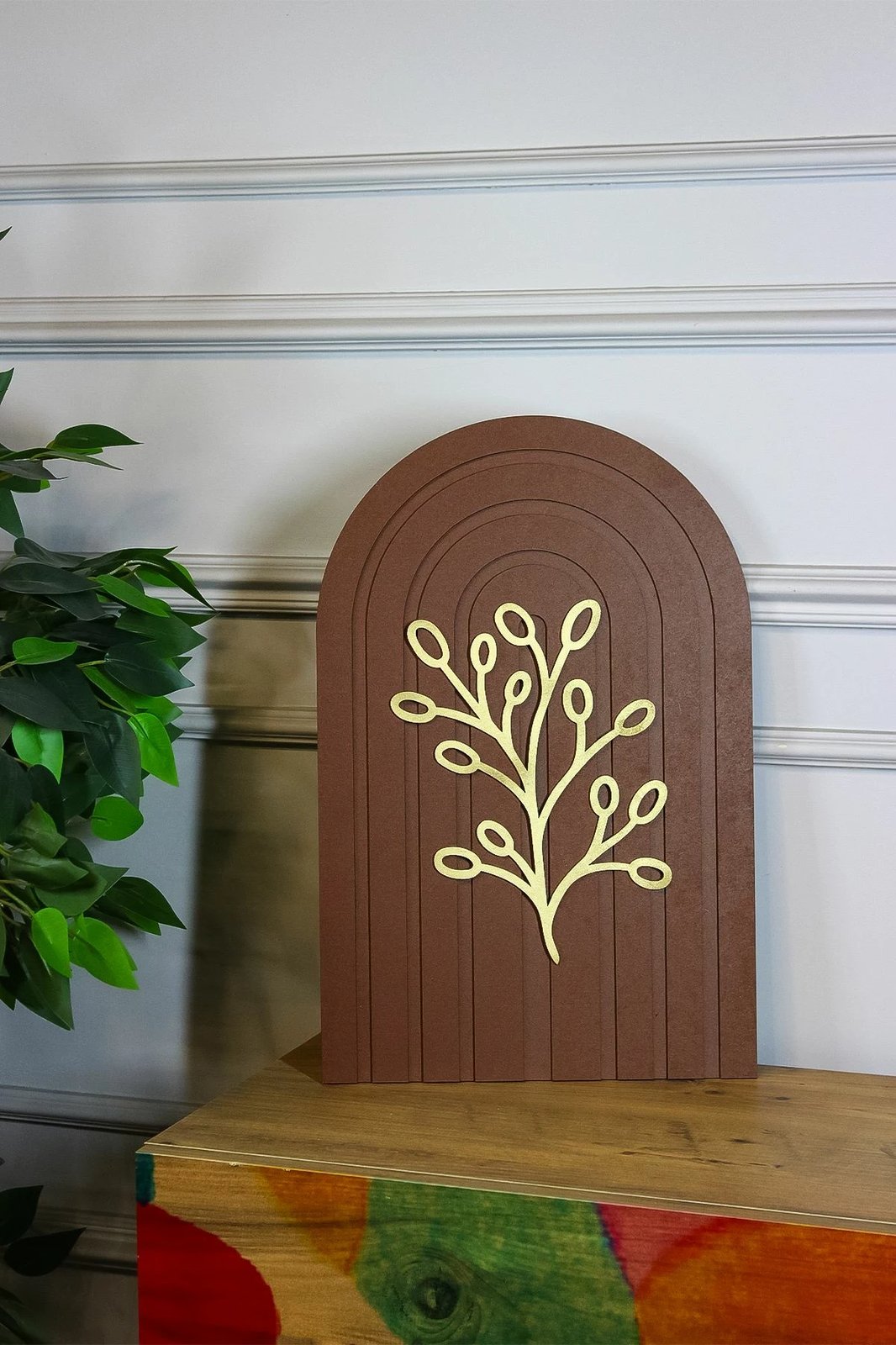 Pikturë dekorative Wallity, Ersy3Doval11-3045, shumëngjyrëshe, 30x45x2 cm