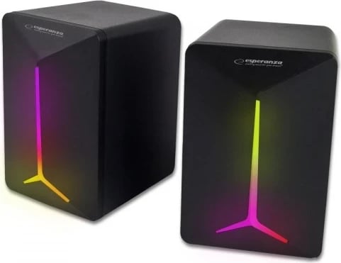 Set altoparlantësh me USB Esperanza, me LED Rainbow Frevo EGS105, 2 copë	