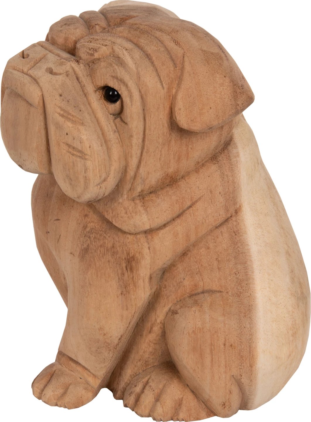 Dekor për dysheme, bulldog, dru suar, ngjyrë natyrale, FH7925, 18x14x20H cm Dekor për dysheme, bulldog, dru suar, ngjyrë natyrale, FH7925, 18x14x20H cm