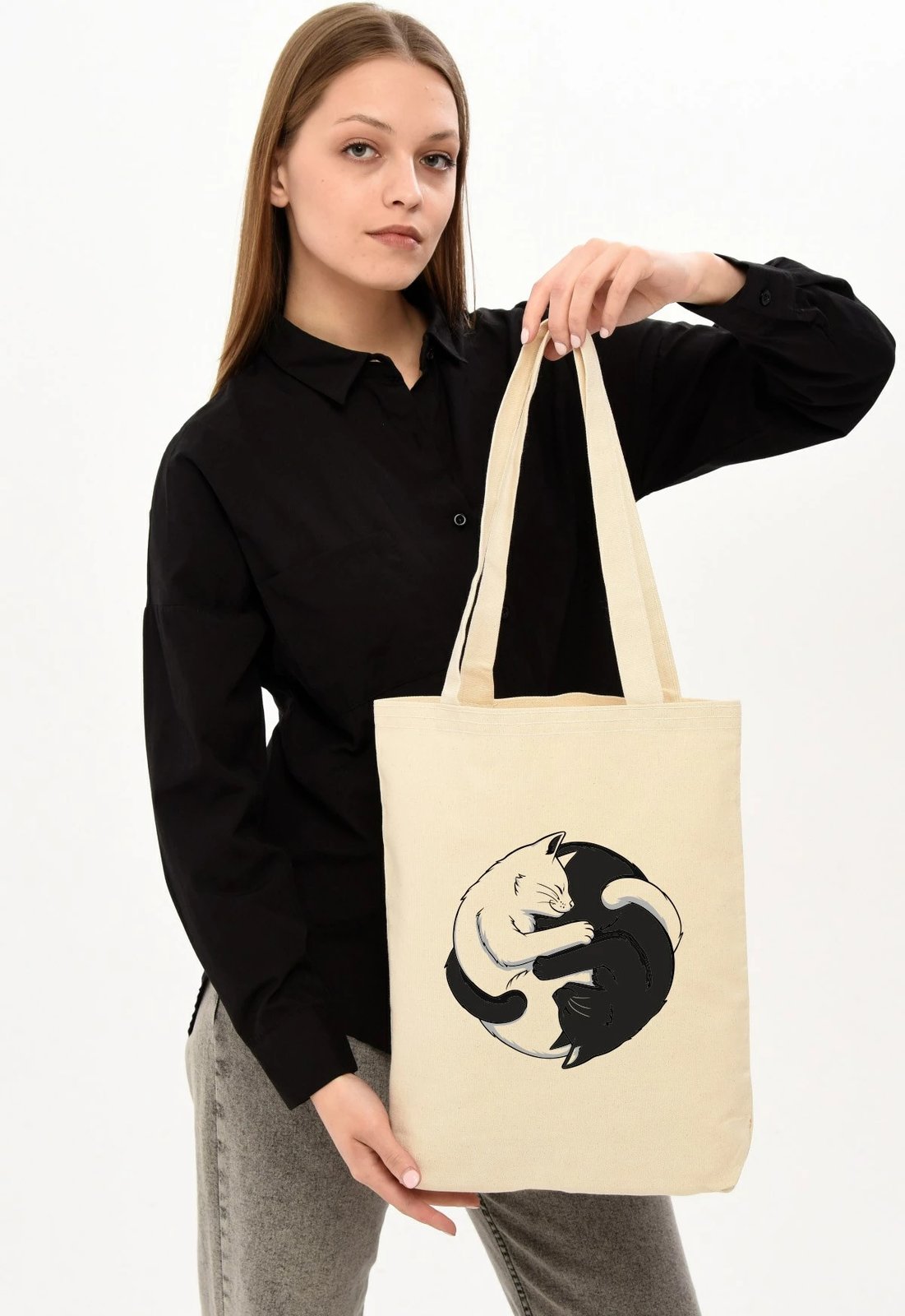 Çantë tote Zoozie Bags, krem, 1227