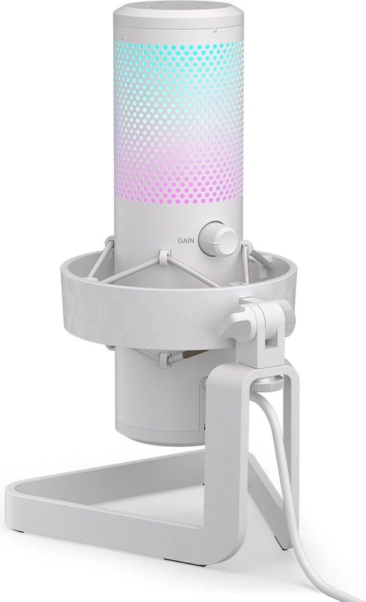 Mikrofon streaming Endorfy AXIS, USB-C, RGB, i bardhë