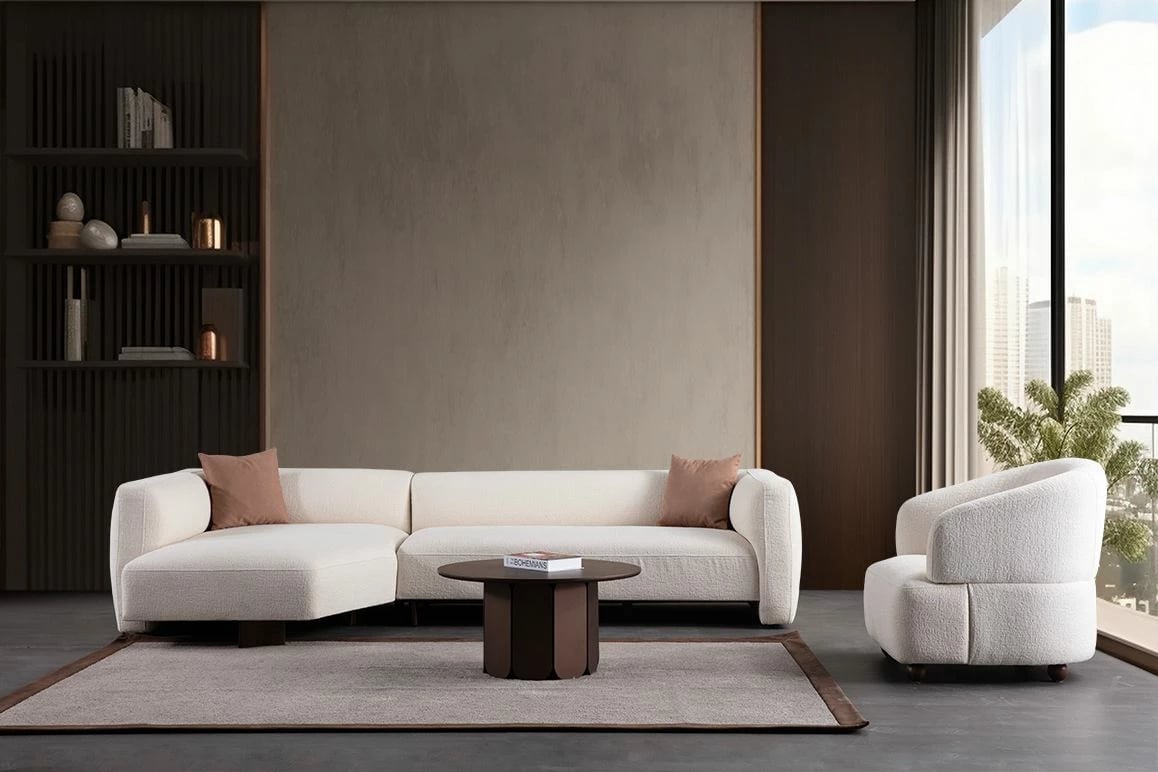 Karrige Wing Rena, Atelier del Sofa, e bardhë