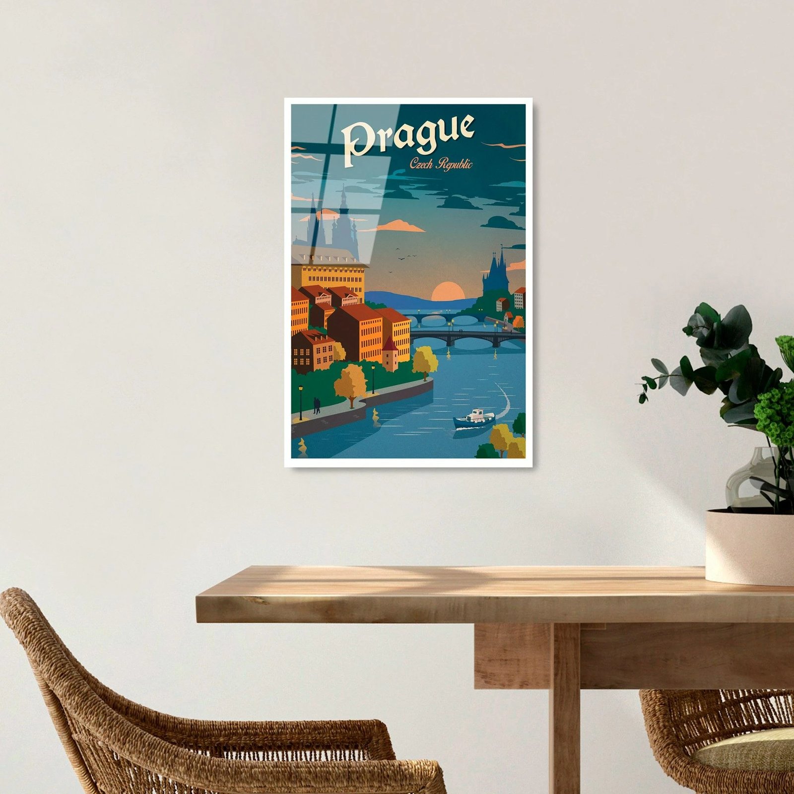 Pikturë dekorative prej xhami të temperuar, shumëngjyrëshe, Wallity UV-997, 30x45cm