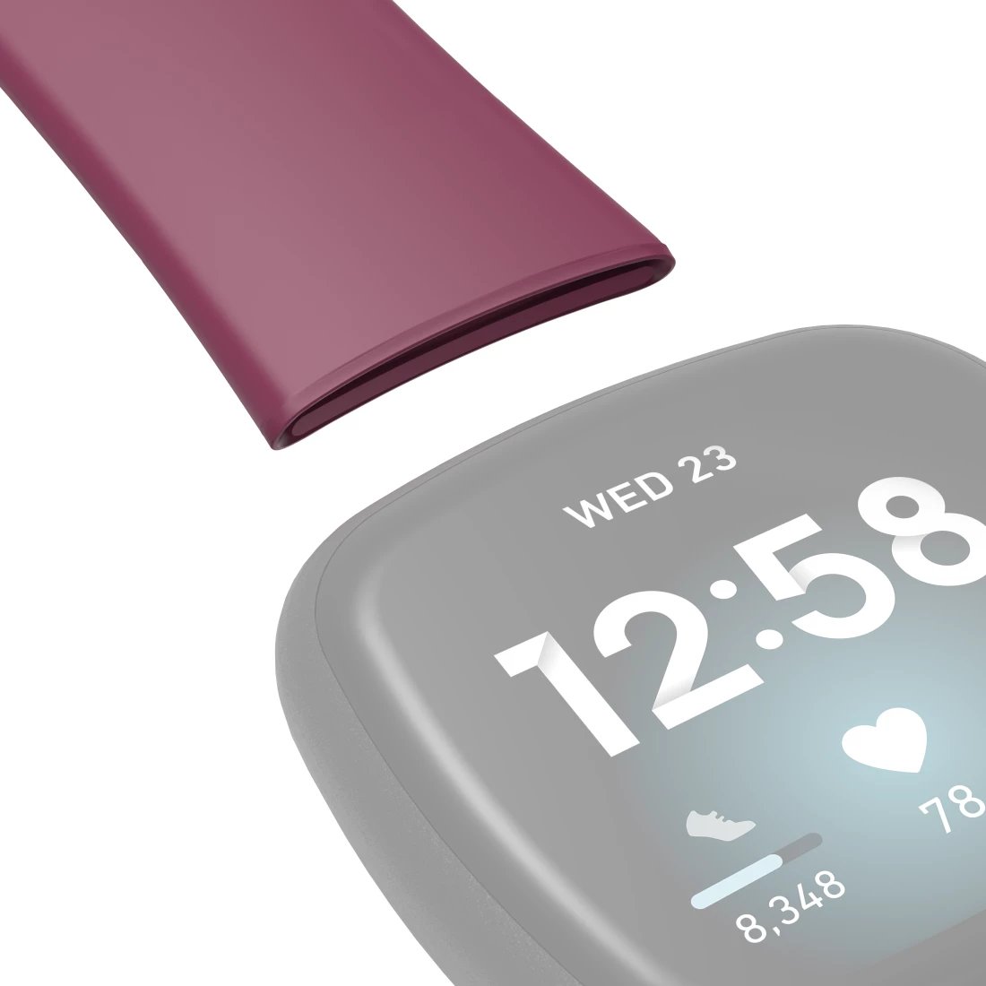 Rrip Hama për FitBit Versa 3, 4, Sense, Sense 2, ngjyrë bordeaux
