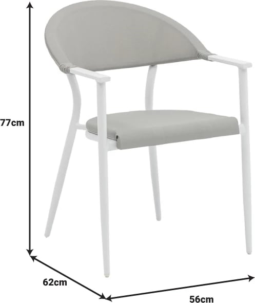 Tavolinë me karrige Nares-Pino B set prej 7 copash,, alumin dhe dru, ngjyrë natyrale, 180x90x72.5cm