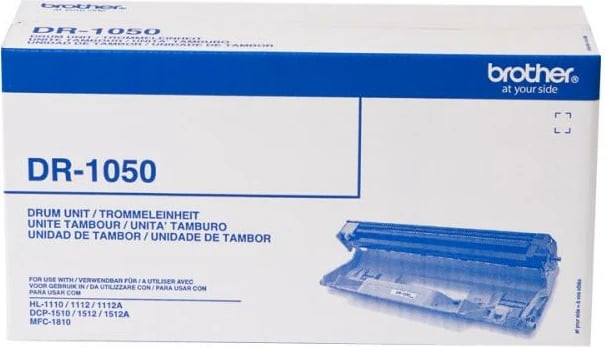 Njësi drum printeri Brother DR-1050, për lazer, rendiment 9.750–23.700 faqe, e zezë