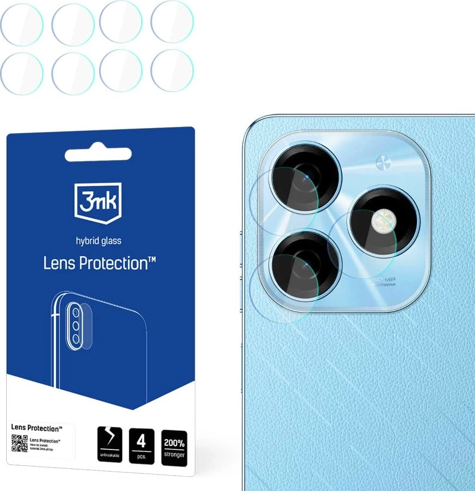 Mbështjellës kamerë 3mk Protection për Tecno Spark 20, xham hibrid