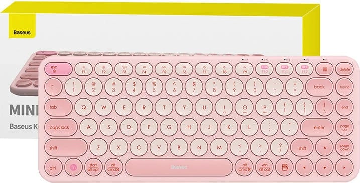 Tastierë wireless Baseus K01A, tri-modesh, baby pink
